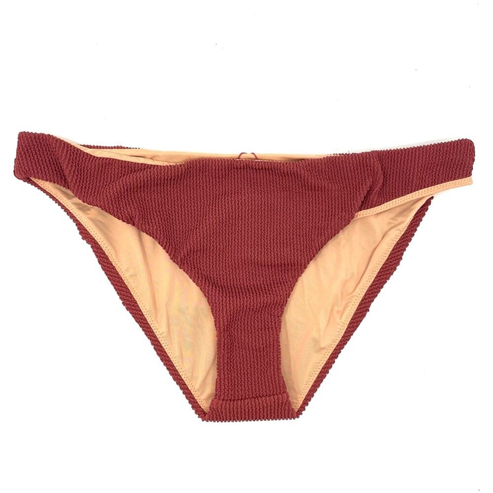 NEW J. Crew Scrunchie Hipster Bikini Bottom in Brick Red Women's XXL BH480 $59